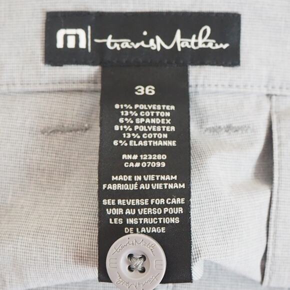 Travis Mathew Beck 9.5" Shorts Men's 36 Gray Performance Golf Stretch Casual - Picture 3 of 8